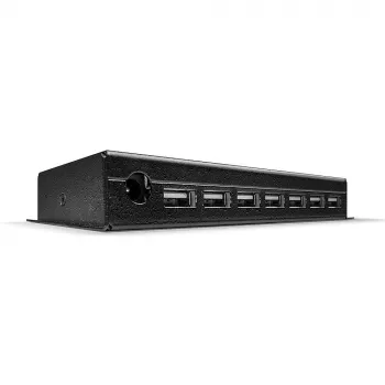 Lindy 7 portový USB 2.0 kovový hub, USB 2.0 Type-B, USB 2.0, 480 Mbit/s, čierny, kov, 1.8 m