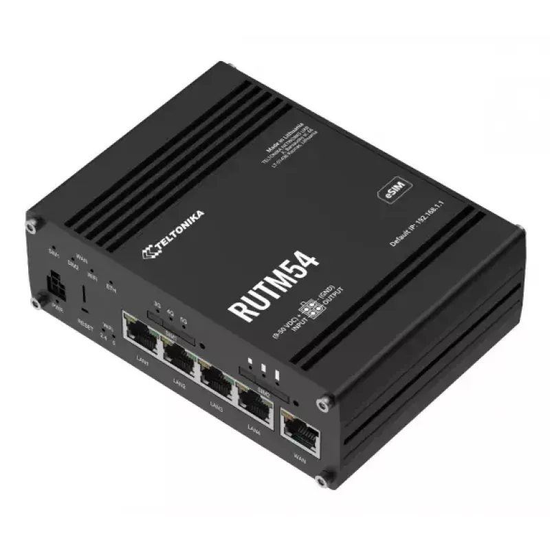 Bezdrôtový router Teltonika RUTM54 Gigabit Ethernet Dual-band 5G čierny