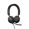 Jabra Evolve2 40 USB-A, MS Teams stereo, káblový, kancelária/callcentrum, 20 - 20000 Hz, 188 g, headset, čierny