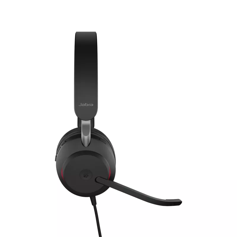Jabra Evolve2 40 USB-A, MS Teams stereo, káblový, kancelária/callcentrum, 20 - 20000 Hz, 188 g, headset, čierny