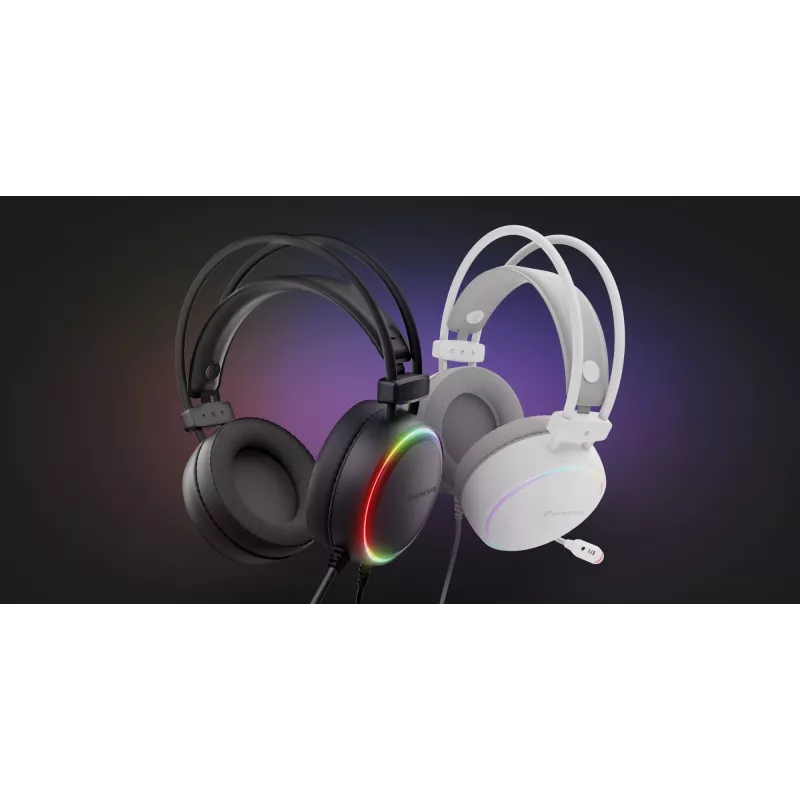 GENESIS NSG-2308 slúchadlá/headset káblové cez hlavu herné USB Type-A biele