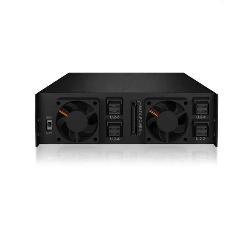 ICY BOX - IB-2242U2K - Backplane, 4x U.2 2,5 NVMe SSD (6-15 mm) pre 1x 5,25 šachtu - black