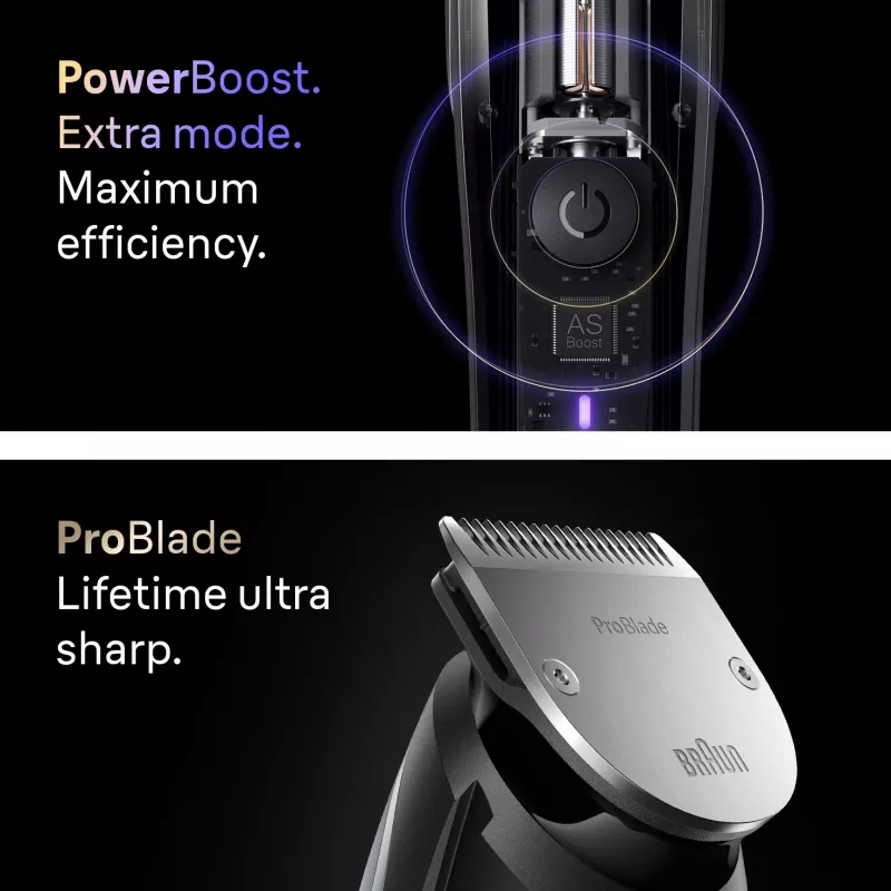 Braun BeardTrimmer 9 BT9560 zastrihávač brady batéria 52 2 cm mokré & suché čierna, strieborná
