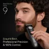 Braun BeardTrimmer 9 BT9560 zastrihávač brady batéria 52 2 cm mokré & suché čierna, strieborná