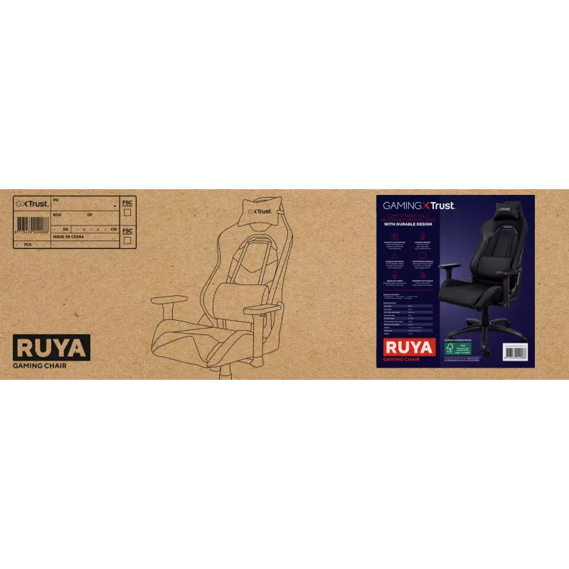 Trust GXT 714 RUYA univerzálna herná stolička čierna