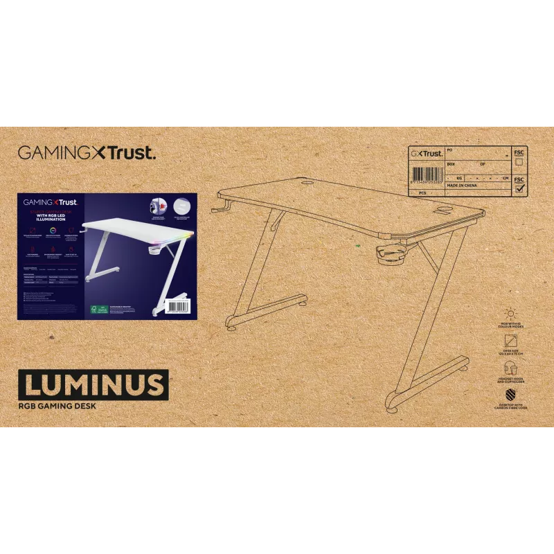 Trust GXT 709W LUMINUS biela