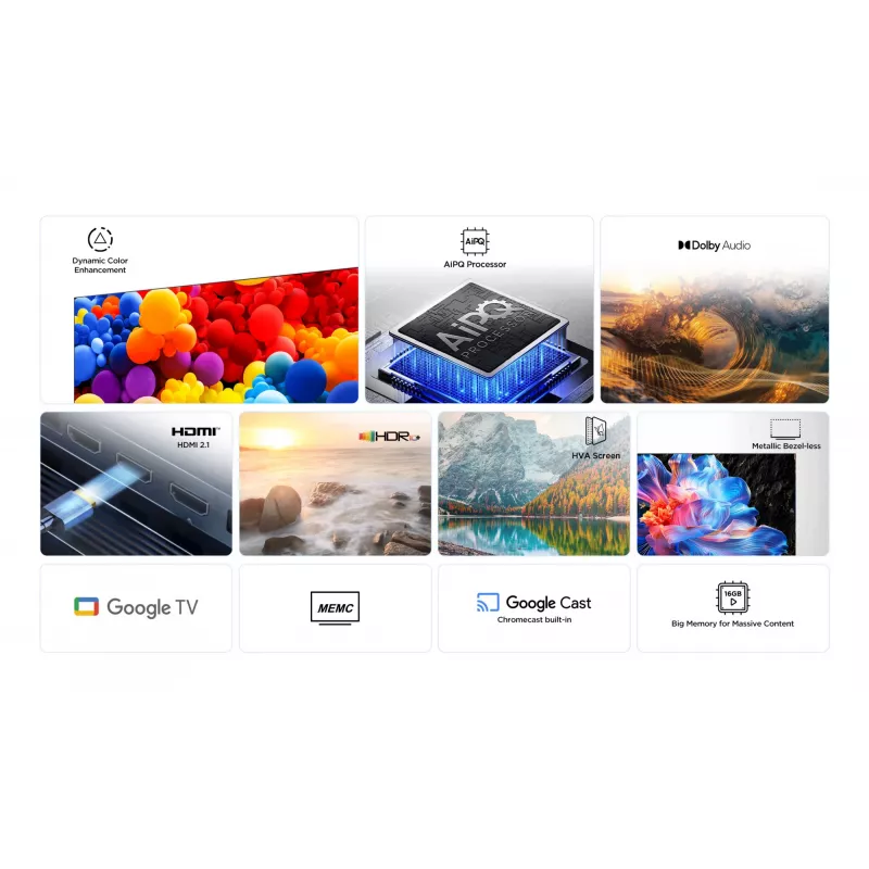 TCL 55P69K TV 139,7 cm (55 inch) 4K Ultra HD Smart TV Wi-Fi čierna