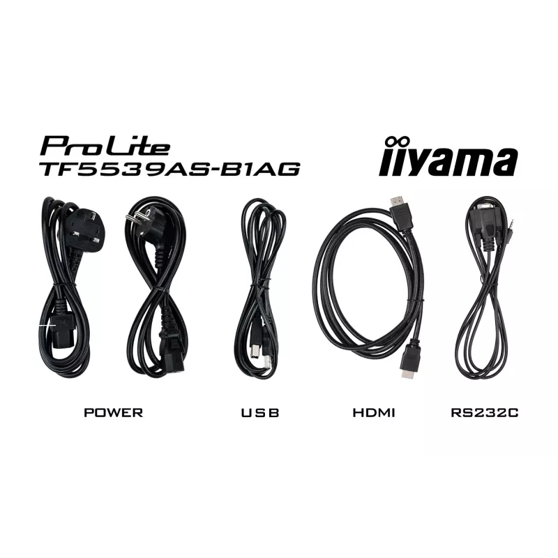 iiyama TF5539AS-B1AG signage displej kiosk dizajn 138,7 cm (54,6 inch) LED 435 cd/m² 4K Ultra HD čierny dotykový displej integrovaný procesor Android 11 24/7