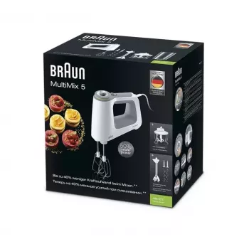 Braun MultiMix 5 HM 5137 ručný mixér 750 W sivá, biela