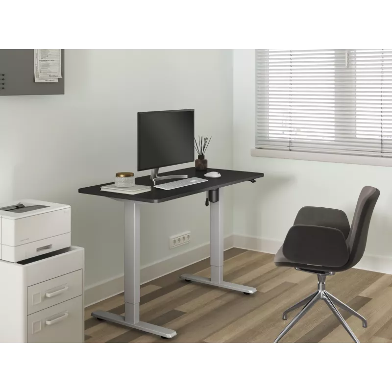 Equip ERGO elektrický rám sedacieho a stojacieho stola s doskou stola, sivý