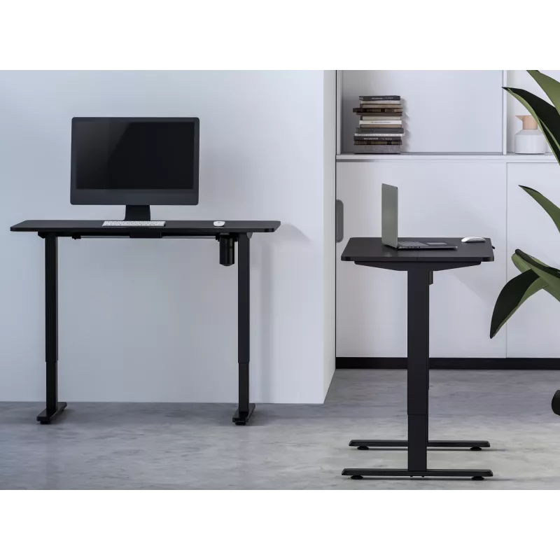 Equip ERGO 650812 elektrický stôl na sedenie aj státie s doskou, čierny