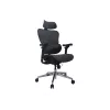 Equip ergonomická prémiová kancelárska stolička s opierkou hlavy a podrúčkami, modrá čierna