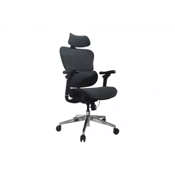 Equip ergonomická prémiová kancelárska stolička s opierkou hlavy a podrúčkami, modrá čierna