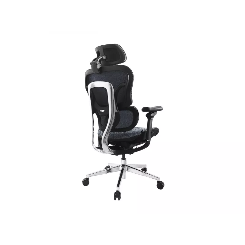 Equip ergonomická prémiová kancelárska stolička s opierkou hlavy a podrúčkami, modrá čierna