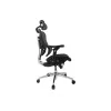 Equip ergonomická prémiová kancelárska stolička s opierkou hlavy a podrúčkami, modrá čierna