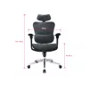 Equip ergonomická prémiová kancelárska stolička s opierkou hlavy a podrúčkami, modrá čierna