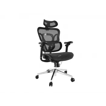 Equip ergonomická prémiová kancelárska stolička s opierkou hlavy a podrúčkami, čierna