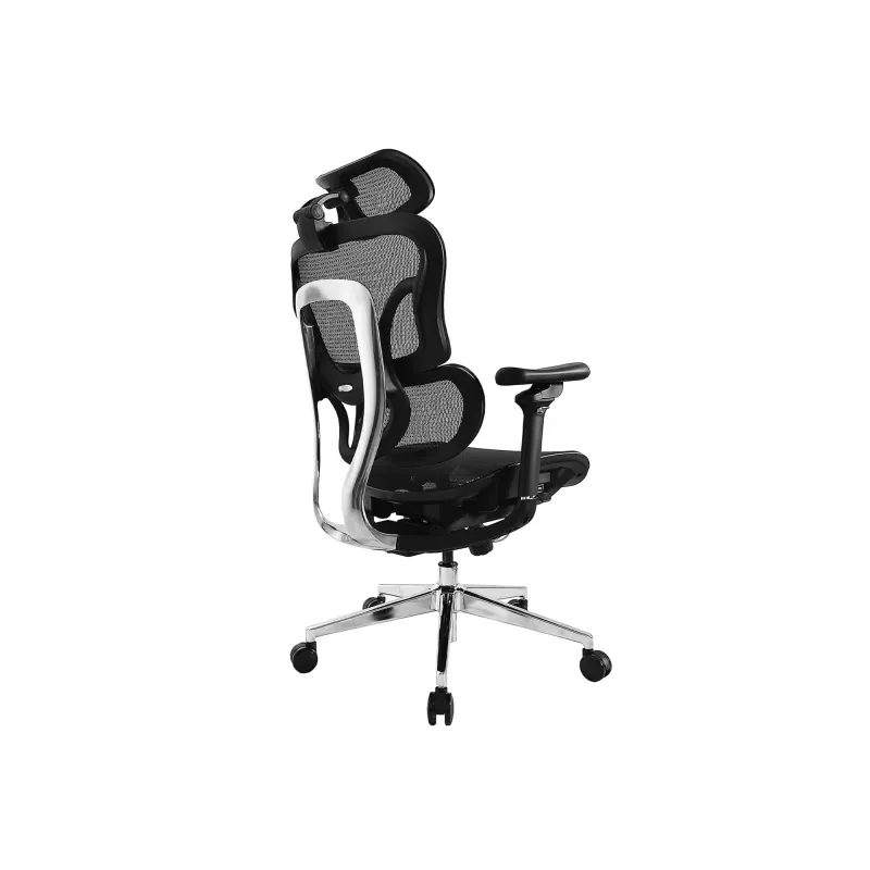 Equip ergonomická prémiová kancelárska stolička s opierkou hlavy a podrúčkami, čierna