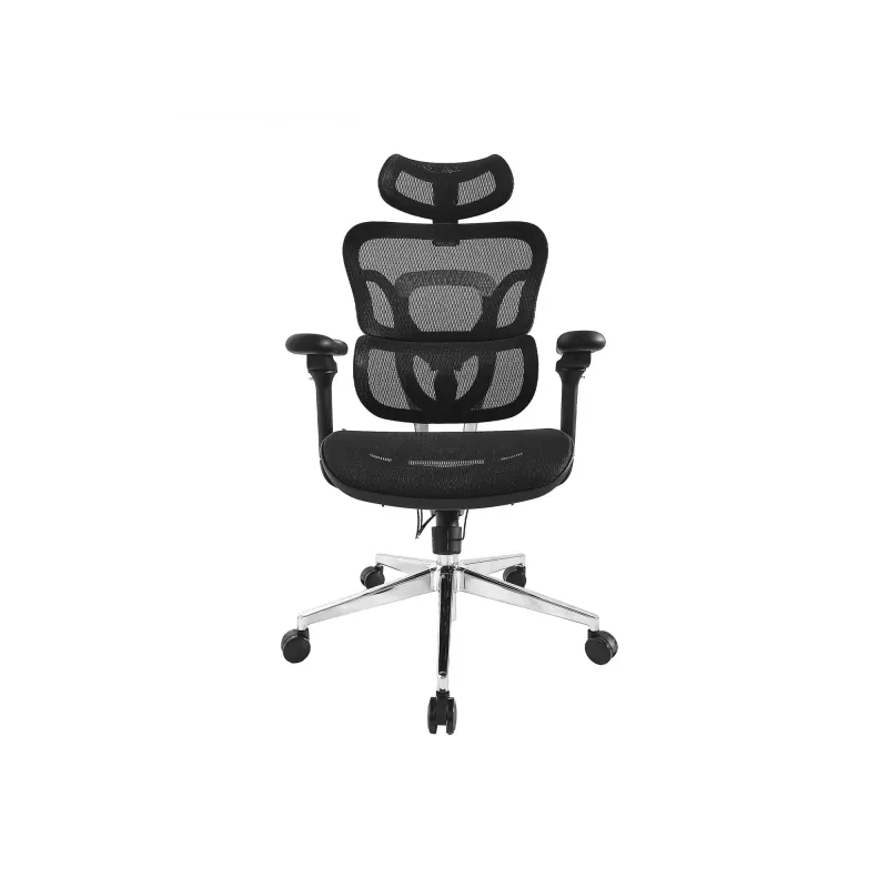 Equip ergonomická prémiová kancelárska stolička s opierkou hlavy a podrúčkami, čierna