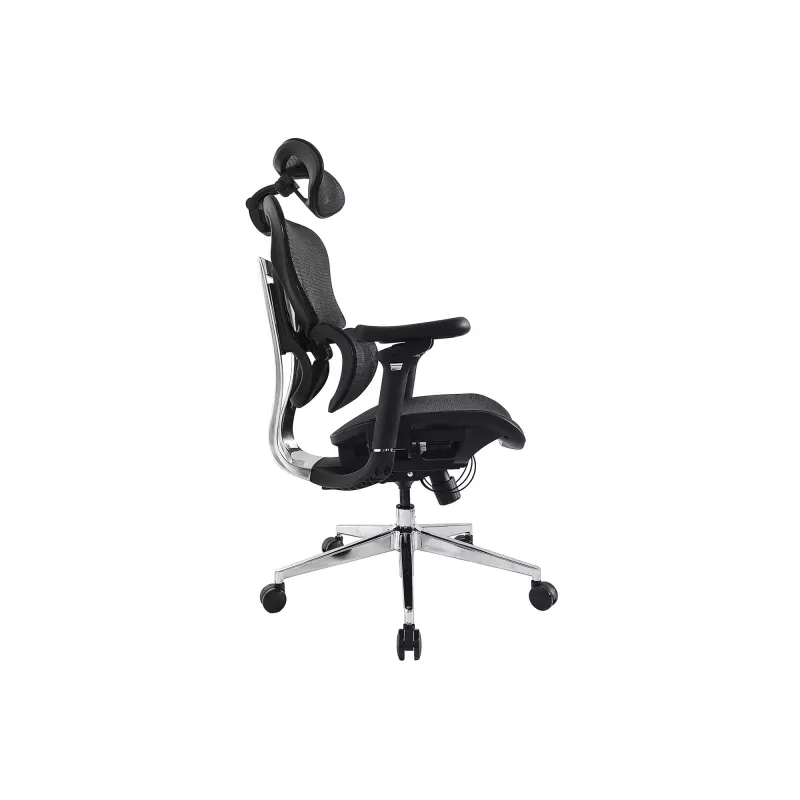 Equip ergonomická prémiová kancelárska stolička s opierkou hlavy a podrúčkami, čierna