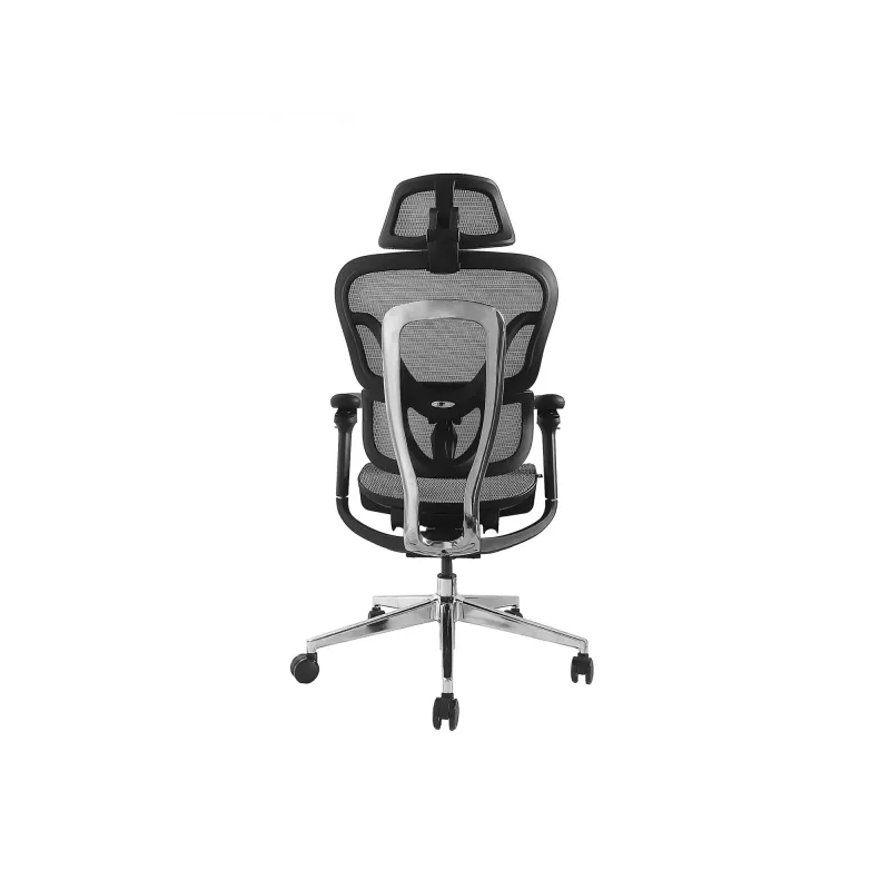 Equip ergonomická prémiová kancelárska stolička s opierkou hlavy a podrúčkami, sivá