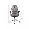 Equip ergonomická prémiová kancelárska stolička s opierkou hlavy a podrúčkami, sivá