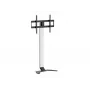 TV podstavec/držiak EQUIP 650614 pre 37-86 palcové obrazovky, do 45 kg, VESA 100x100-600x400, výška 900-1100 mm, náklon -10° až 5°, strieborná
