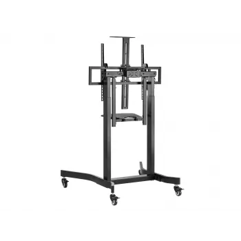 Equip 55-100 palcový mobilný motorizovaný vozík na LFD, 2,54 m (100 palcov), 200 x 200 mm, 800 x 600 mm, -10 - 5°, hliník, plast, nehrdzavejúca oceľ, čierna