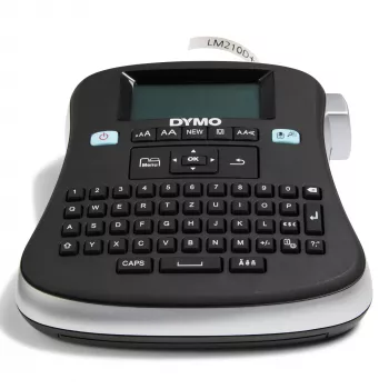 DYMO LabelManager ™ 210D QWERTZ Kitcase, QWERTZ, termotransfer, 180 x 180 DPI, 12 mm/s, čierna, sivá