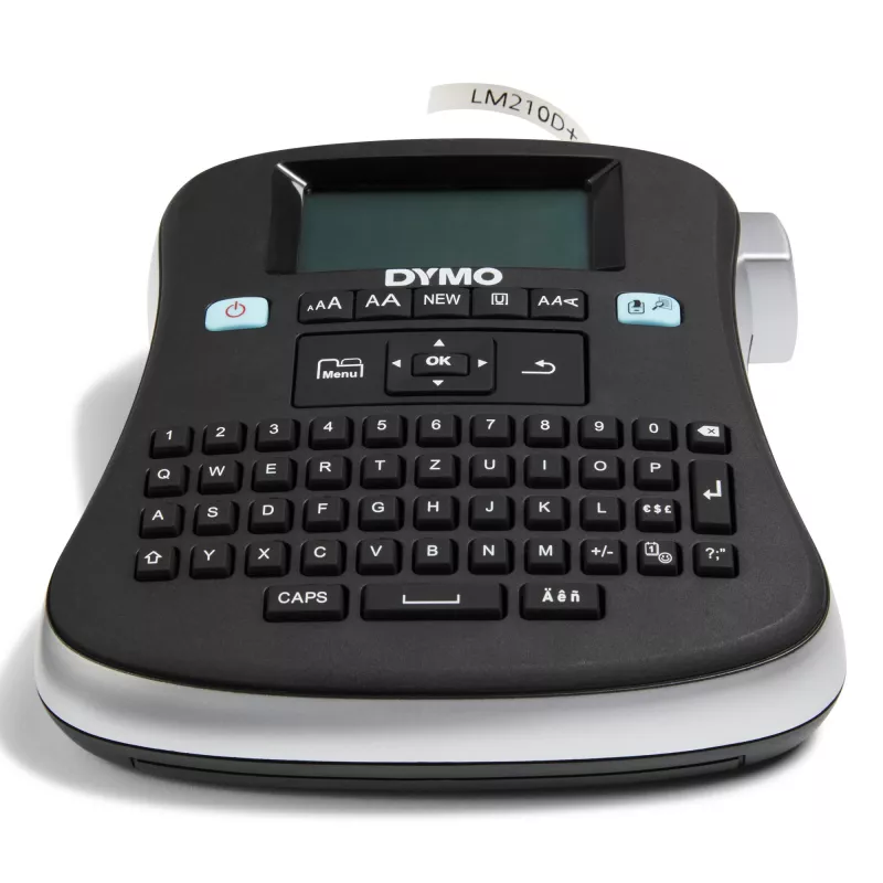 DYMO LabelManager ™ 210D QWERTZ Kitcase, QWERTZ, termotransfer, 180 x 180 DPI, 12 mm/s, čierna, sivá