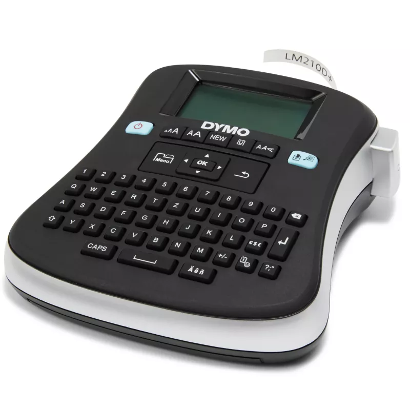 DYMO LabelManager ™ 210D QWERTZ Kitcase, QWERTZ, termotransfer, 180 x 180 DPI, 12 mm/s, čierna, sivá