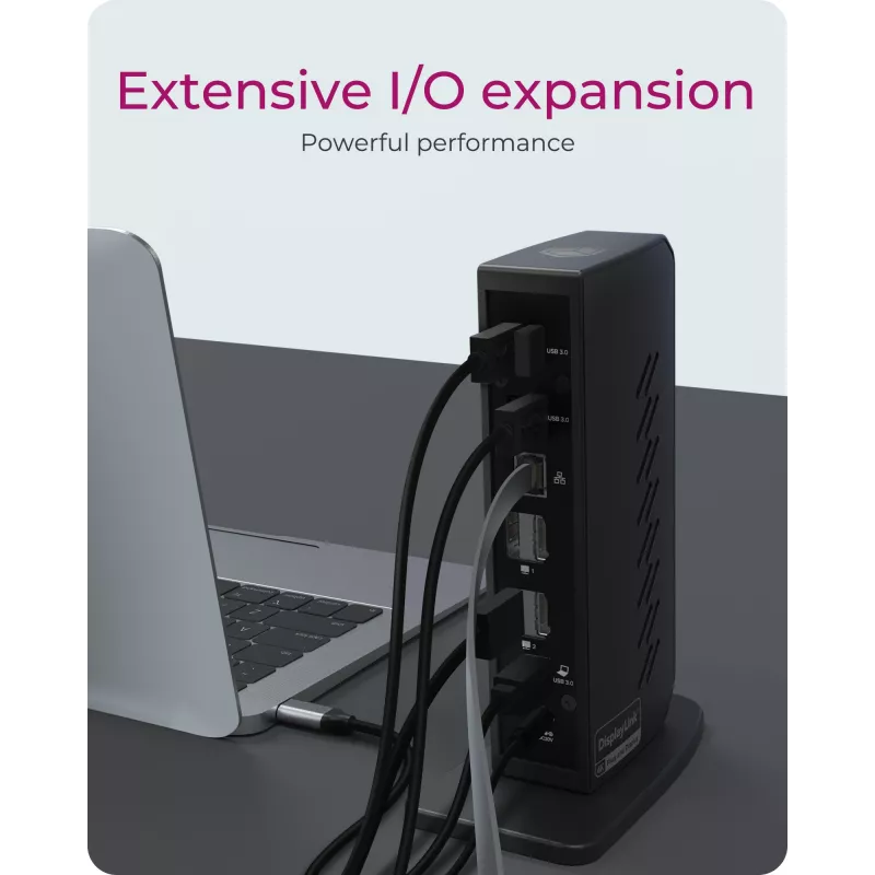 ICY BOX IB-DK2252AC káblový USB 3.2 Gen 1 (3.1 Gen 1) Type-C čierny
