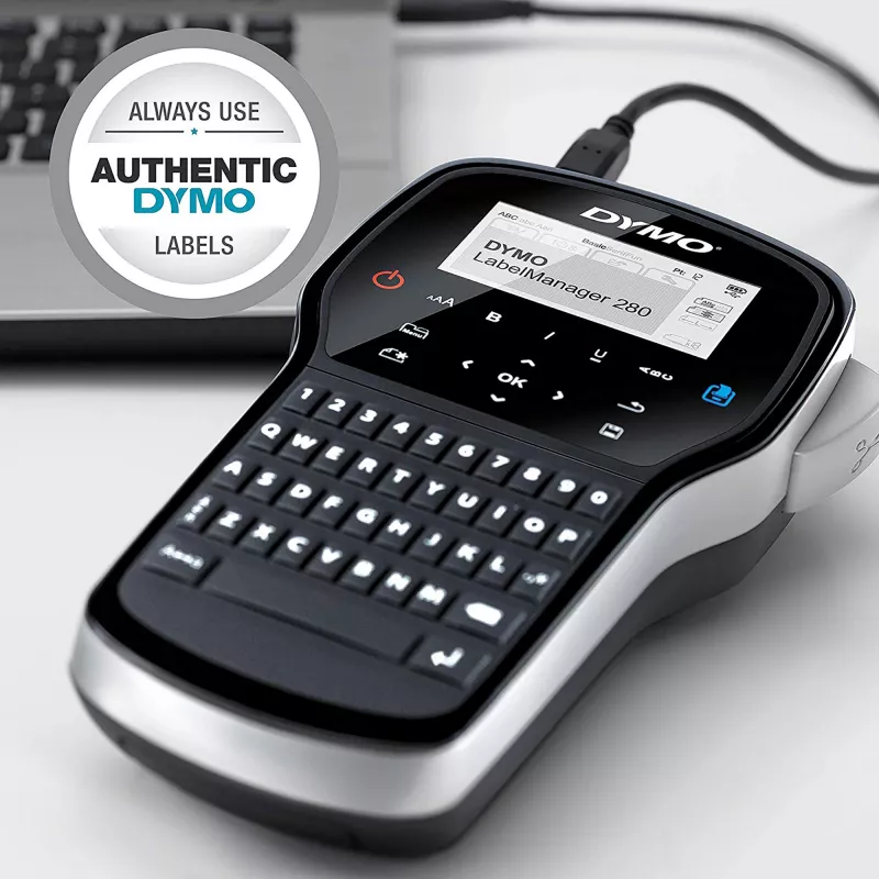 DYMO LabelManager ™ 280 AZERTY, AZERTY, D1, termotransfer, 180 x 180 DPI, 15 mm/s, čierna, strieborná