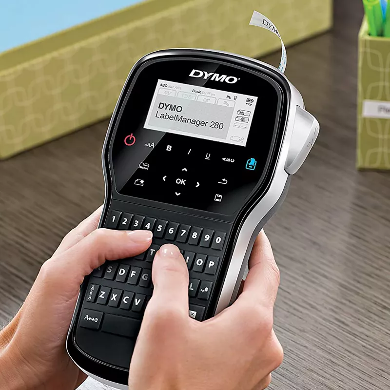 DYMO LabelManager ™ 280 AZERTY, AZERTY, D1, termotransfer, 180 x 180 DPI, 15 mm/s, čierna, strieborná