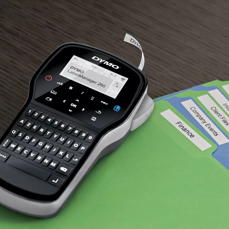 DYMO LabelManager ™ 280 AZERTY, AZERTY, D1, termotransfer, 180 x 180 DPI, 15 mm/s, čierna, strieborná