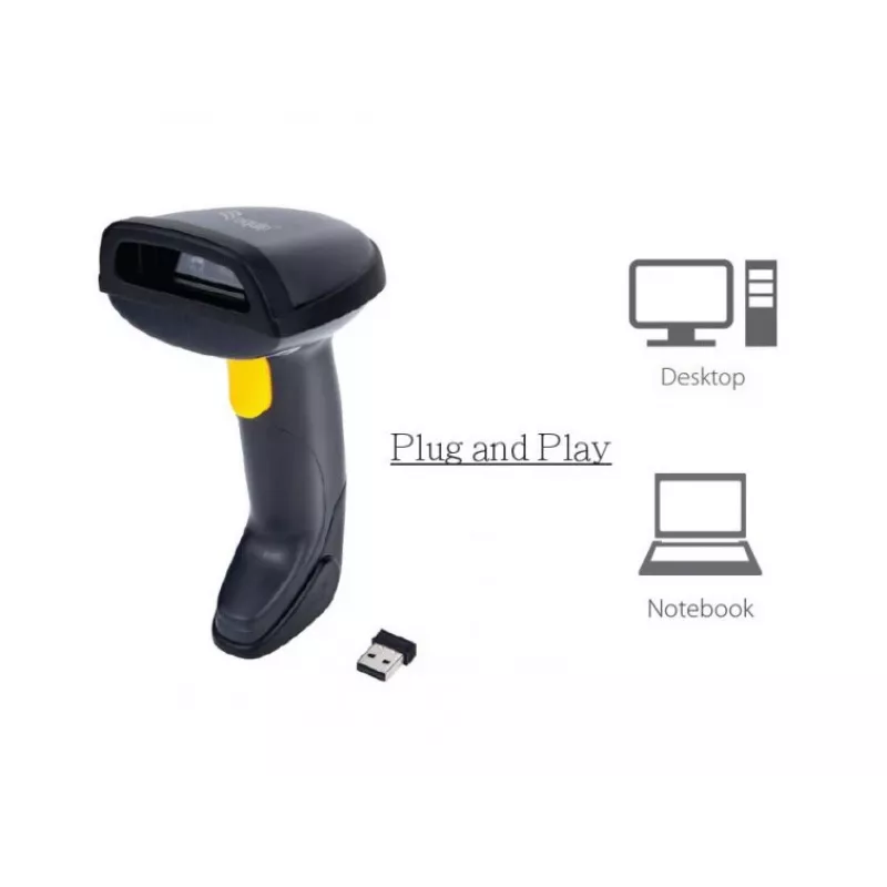 Equip bezdrôtový 2D dual-mode 2,4GHz + Bluetooth čítačka čiarových kódov, so stojanom
