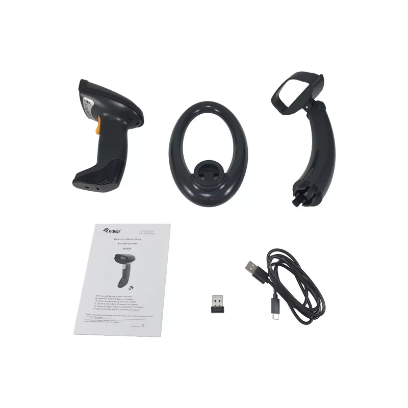 Equip bezdrôtový 2D dual-mode 2,4GHz + Bluetooth čítačka čiarových kódov, so stojanom
