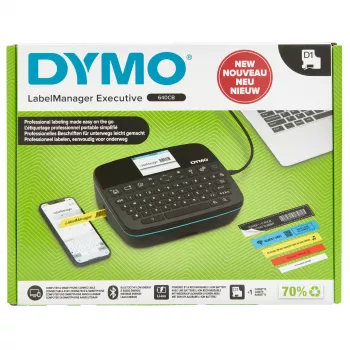 DYMO LabelManager Executive 640 CB prenosná tlačiareň etikiet | kompaktné popisovacie zariadenie s QWERTZ klávesnicou | Bluetooth & USB konektivita | kompatibilné s D1 štandardnými & odolnými etiketami