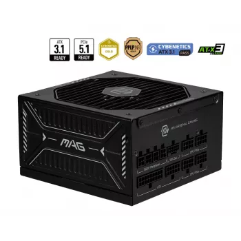 MSI MAG A850GLS PCIE5 napájací zdroj 850 W 24-polohový ATX ATX čierny