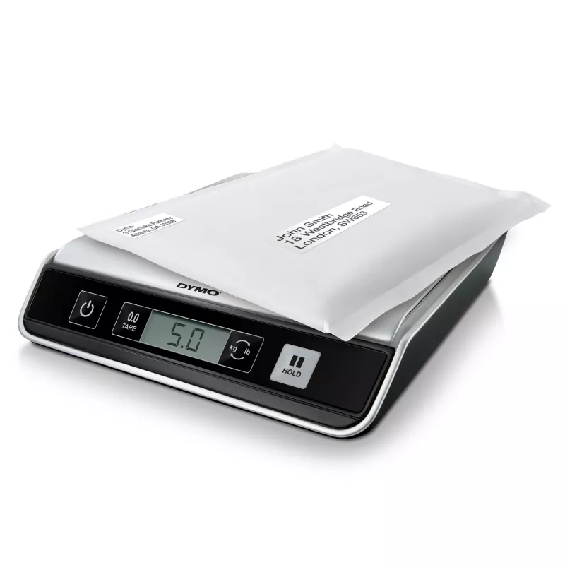 DYMO M10 digitálna váha na balíky a zásielky | kapacita do 10 kg | 20 cm x 20 cm