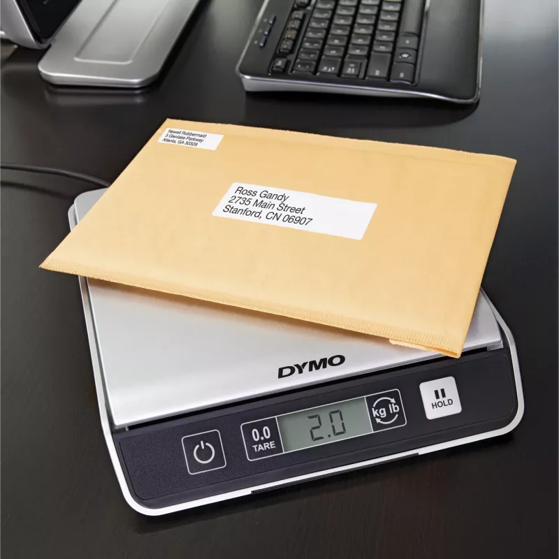 DYMO M10 digitálna váha na balíky a zásielky | kapacita do 10 kg | 20 cm x 20 cm
