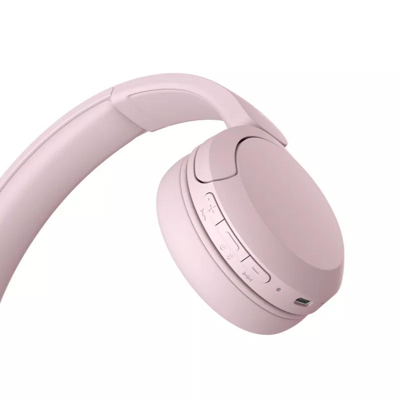 Sony WHCH520P.CE7, bezdrôtové, 20 - 20000 Hz, telefonovanie/hudba, 147 g, headset, ružová