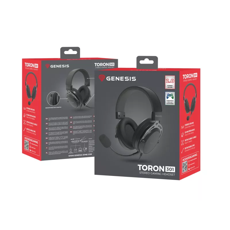 GENESIS Toron 301 headset káblový cez hlavu herný čierny