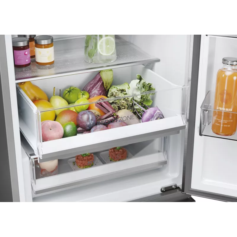 Haier 3D 60 Séria 5 HTW5620DNMG voľne stojaca 414 L strieborná