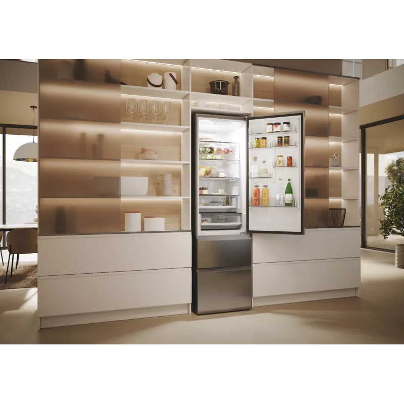 Haier 3D 60 Séria 5 HTW5620DNMG voľne stojaca 414 L strieborná