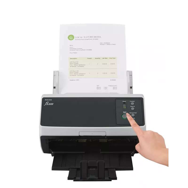 Ricoh FI-8150 ADF + podávač skener 600 x 600 DPI A4 čierny, sivý
