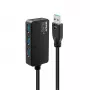 Lindy 43159 aktívny predlžovací USB 3.0 rozbočovač Pro, 4 porty, USB 3.2 Gen 1 (5 Gbit/s), USB-A, 10 m, čierny