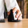 R-Go Tools ergonomická myš R-Go HE Break so softvérom pre prestávky, veľká (veľkosť ruky ≥ 185 mm), pre ľavákov, Bluetooth, čierna