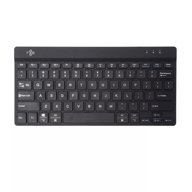 R-Go Tools ergonomická klávesnica R-Go Compact Break, kompaktná klávesnica so softvérom pre prestávky, QWERTY (US), Bluetooth, čierna