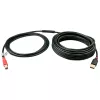 Lindy 10m USB 2.0 aktívny kábel Type-A na B, 10 m, USB A, USB B, USB 2.0, konektor samec/konektor samec, čierny, červený